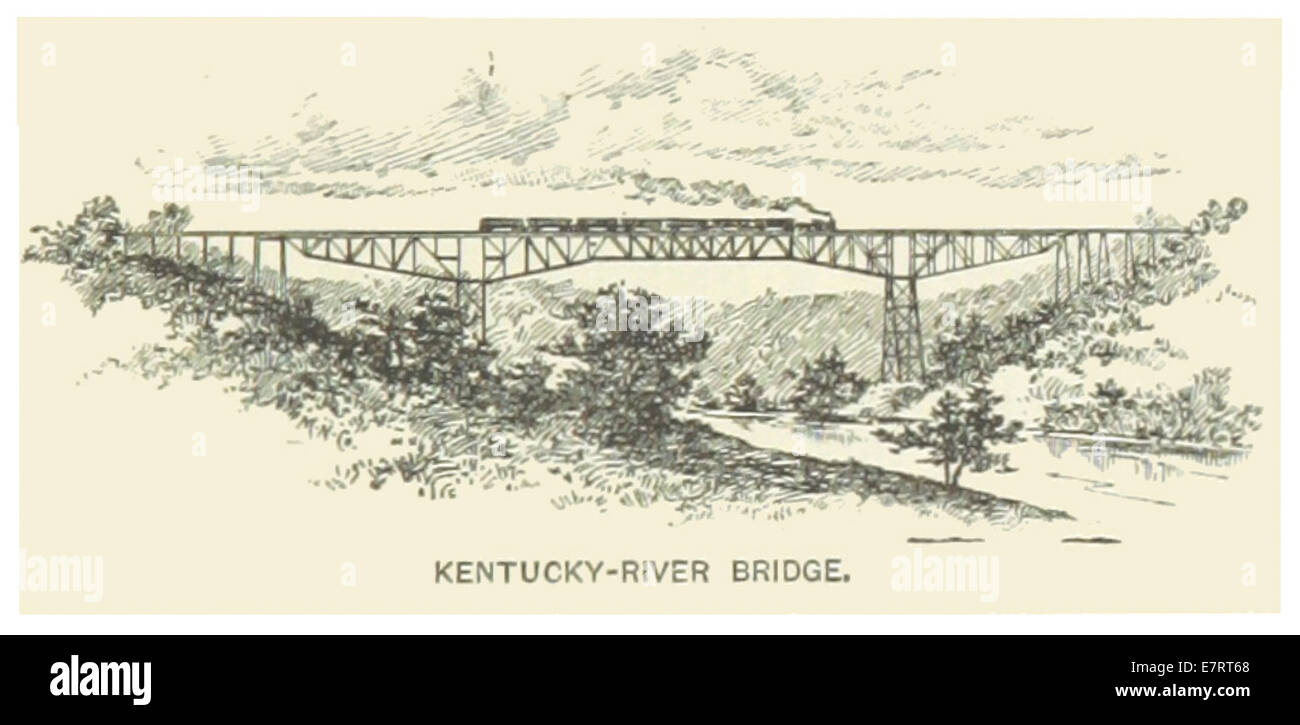 US-KY(1891) p293 KENTUCKY-RIVER BRIDGE Stock Photo