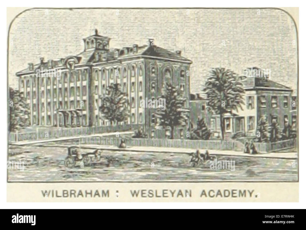 US-MA(1891) p360 WILBRAHAM, WESLEYAN ACADEMY Stock Photo