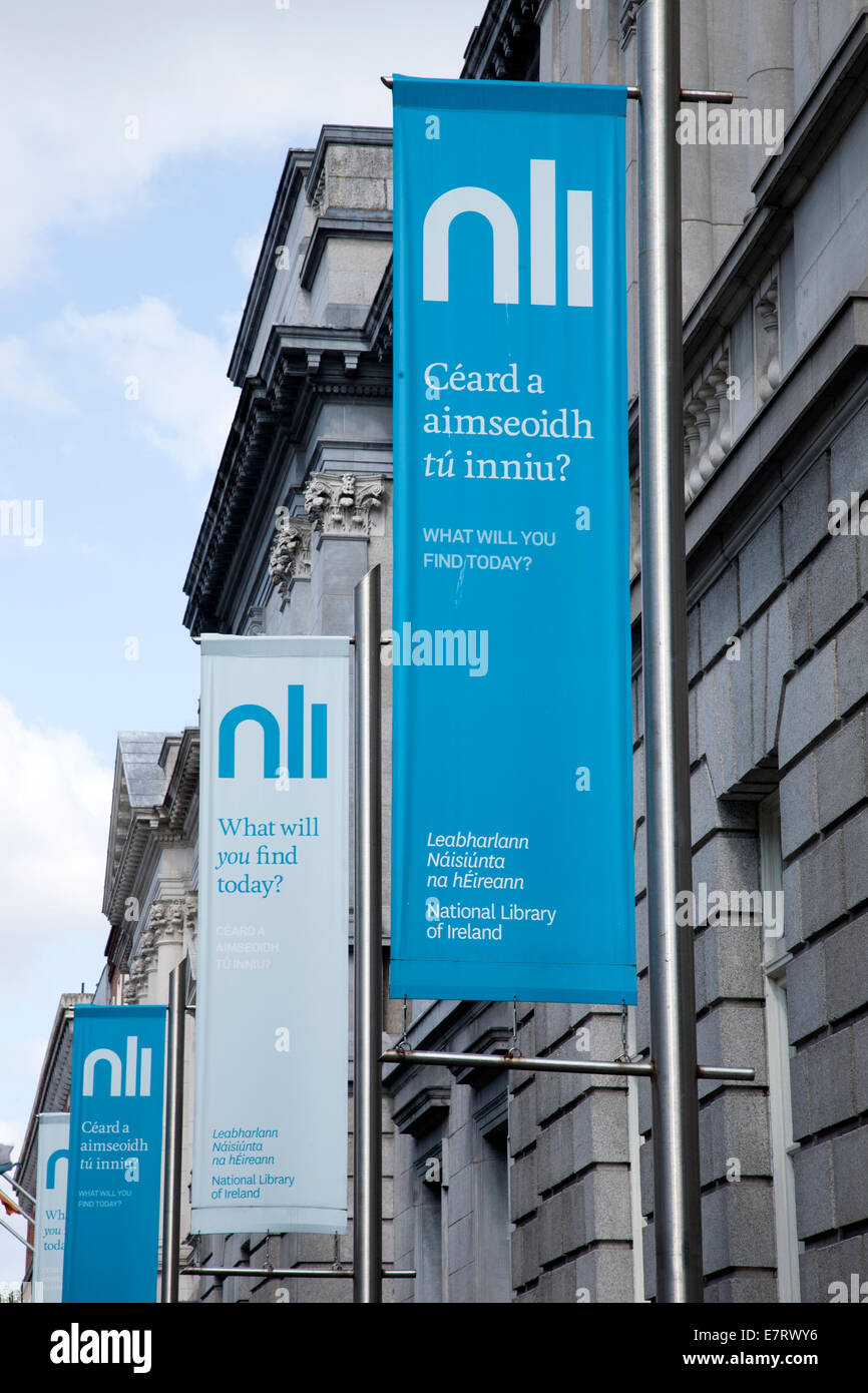 National Library of Ireland Sign, Dublin, Ireland Stock Photo - Alamy