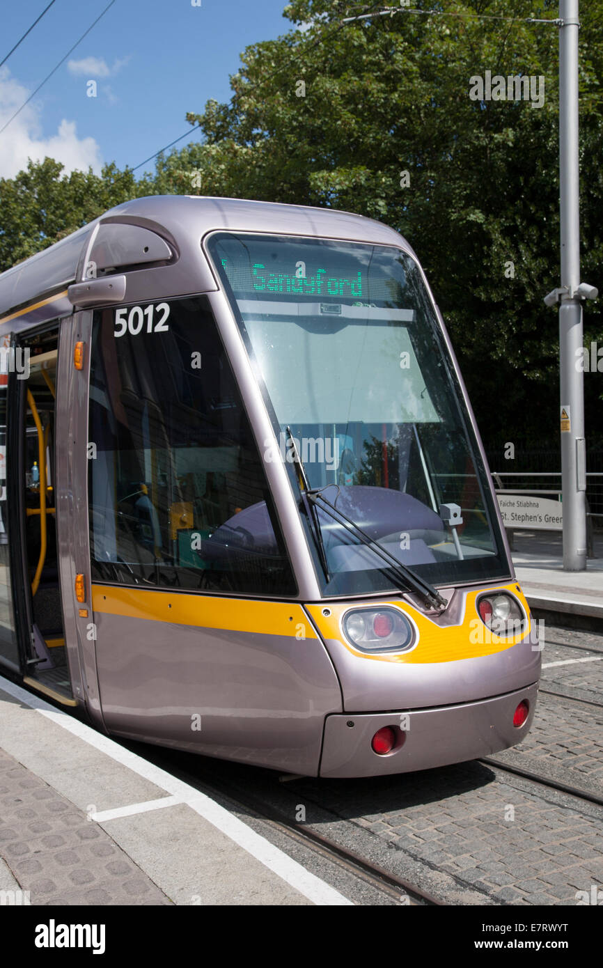 Tram on Harcourt Street, Dublin, Ireland Stock Photo Alamy