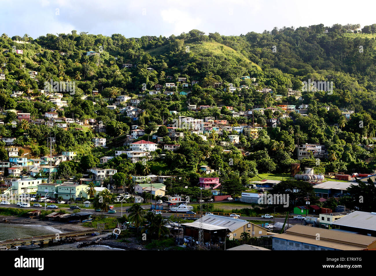 Caribbean Island View Stock Photo