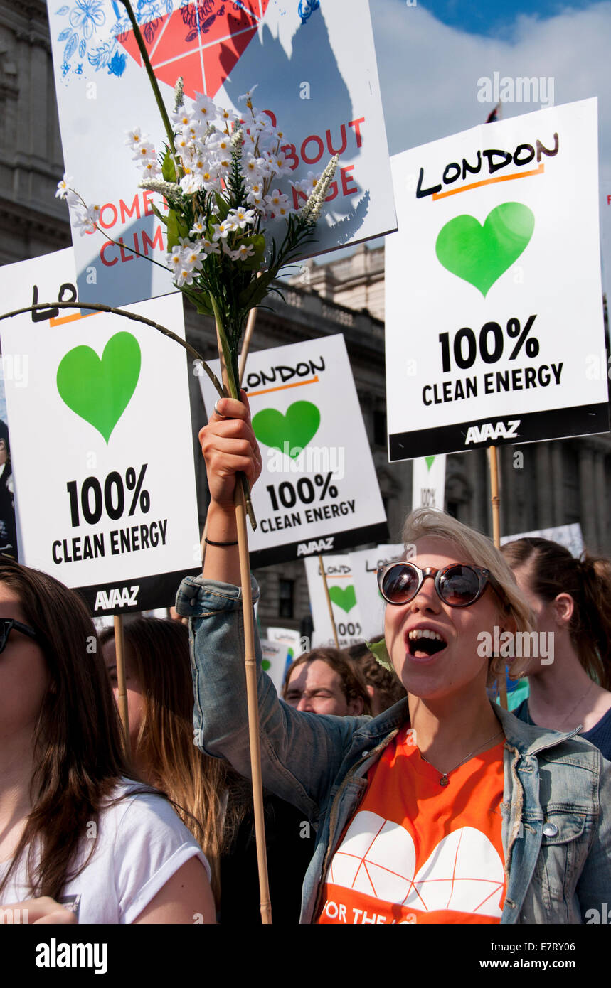 International People’s Climate March ahead of UN Climate summit asks for action on climate change London 2014 Stock Photo