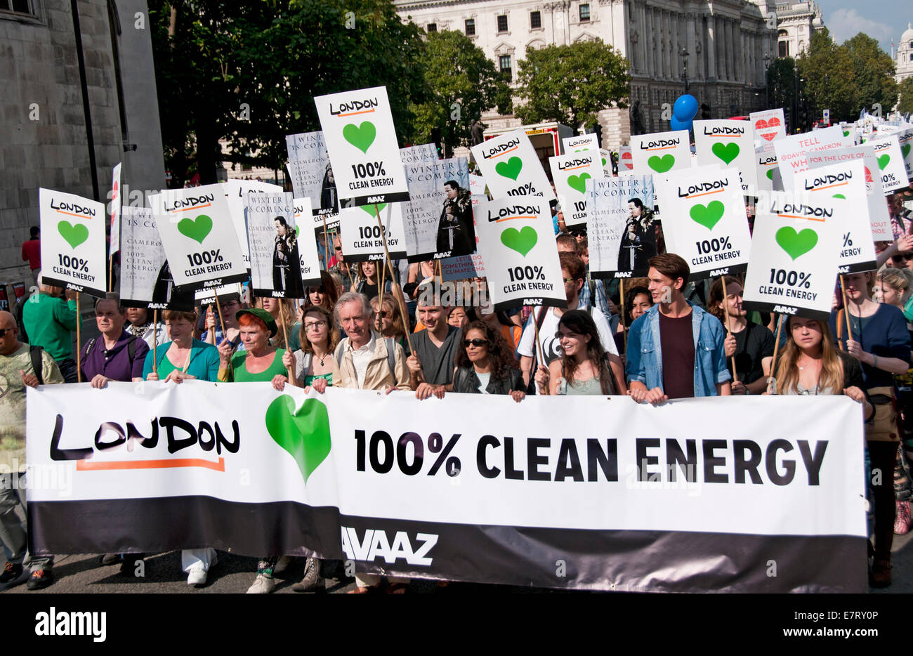 International People’s Climate March ahead of UN Climate summit asks for action on climate change London 2014 Stock Photo