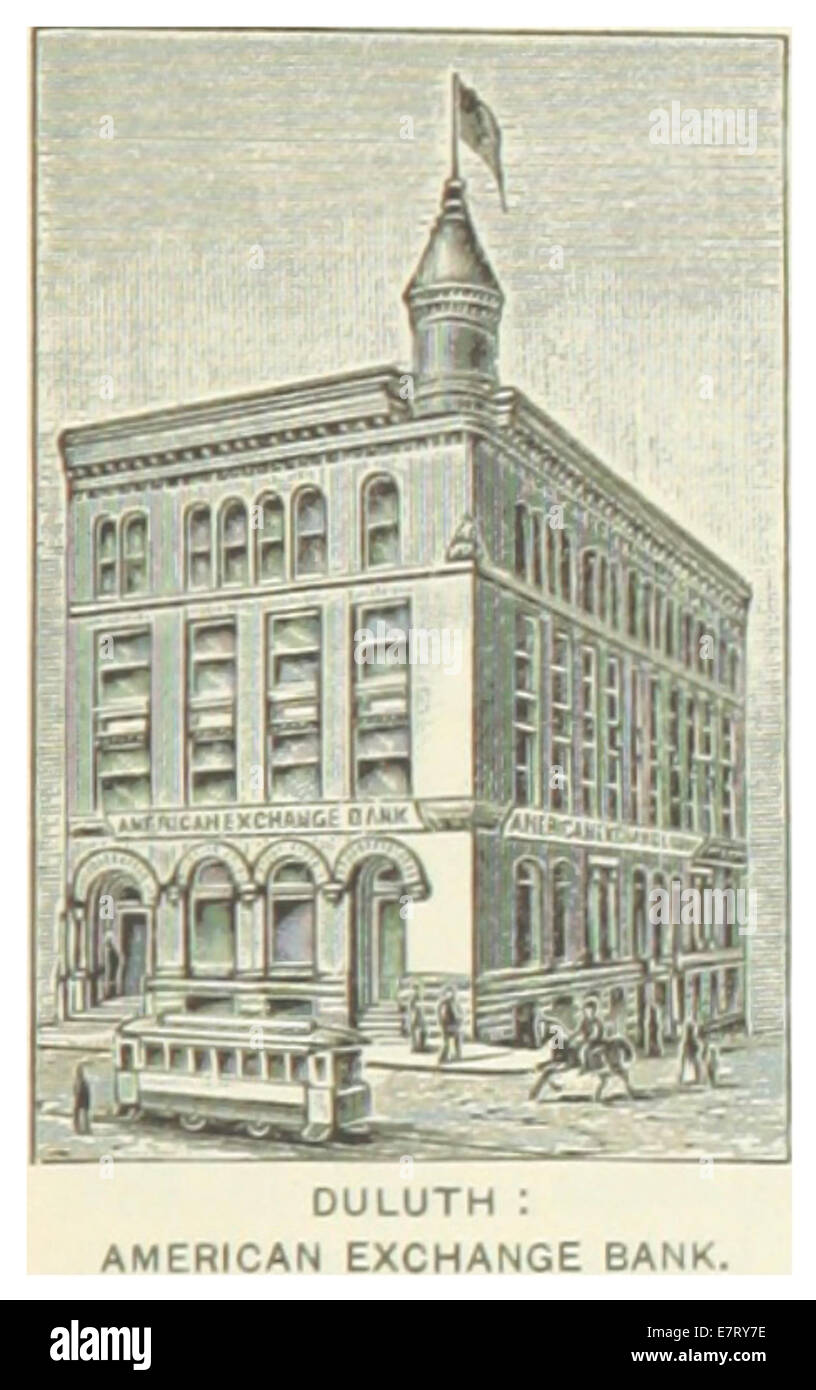 USMN(1891) p437 DULUTH, AMERICAN EXCHANGE BANK Stock Photo Alamy