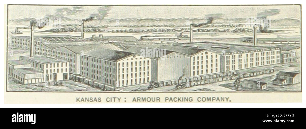 US-MO(1891) p458 KANSAS CITY, ARMOUR PACKING COMPANY Stock Photo