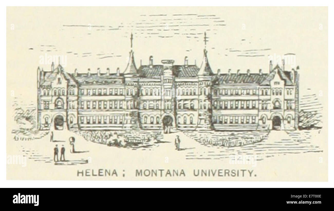 US-MT(1891) p519 HELENA, MONTANA UNIVERSITY Stock Photo