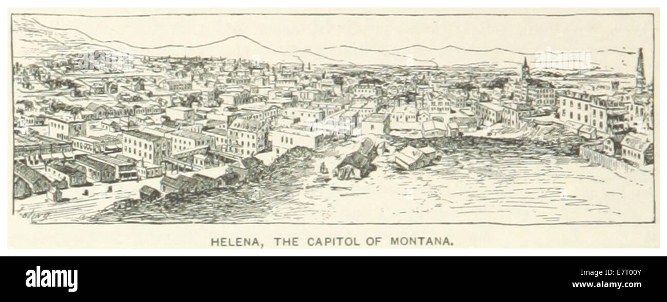US-MT(1891) p522 HELENA, THE CAPITOL OF MONTANA Stock Photo
