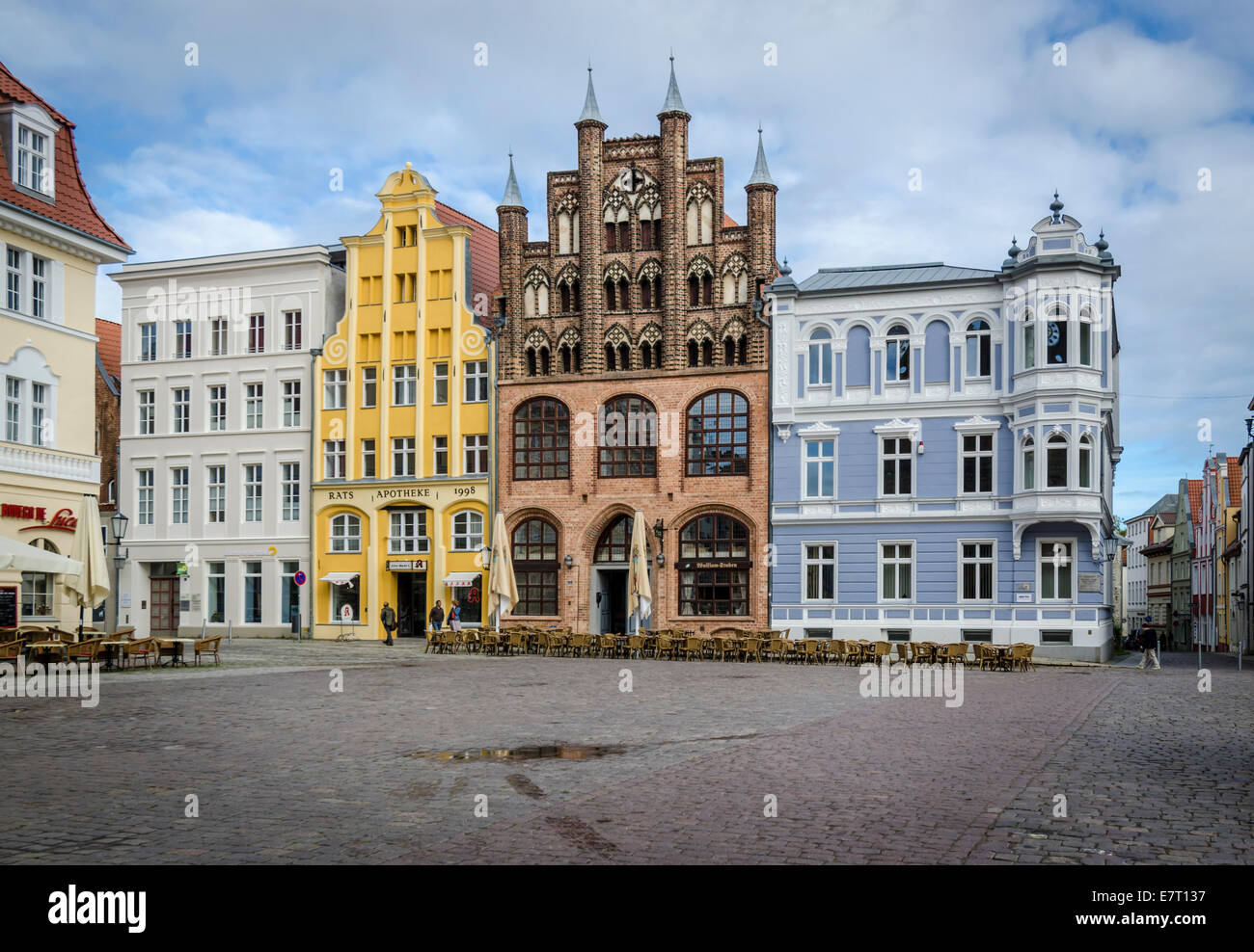 Typical north German town houses Stralsund Baltic coast Stock Photo Alamy
