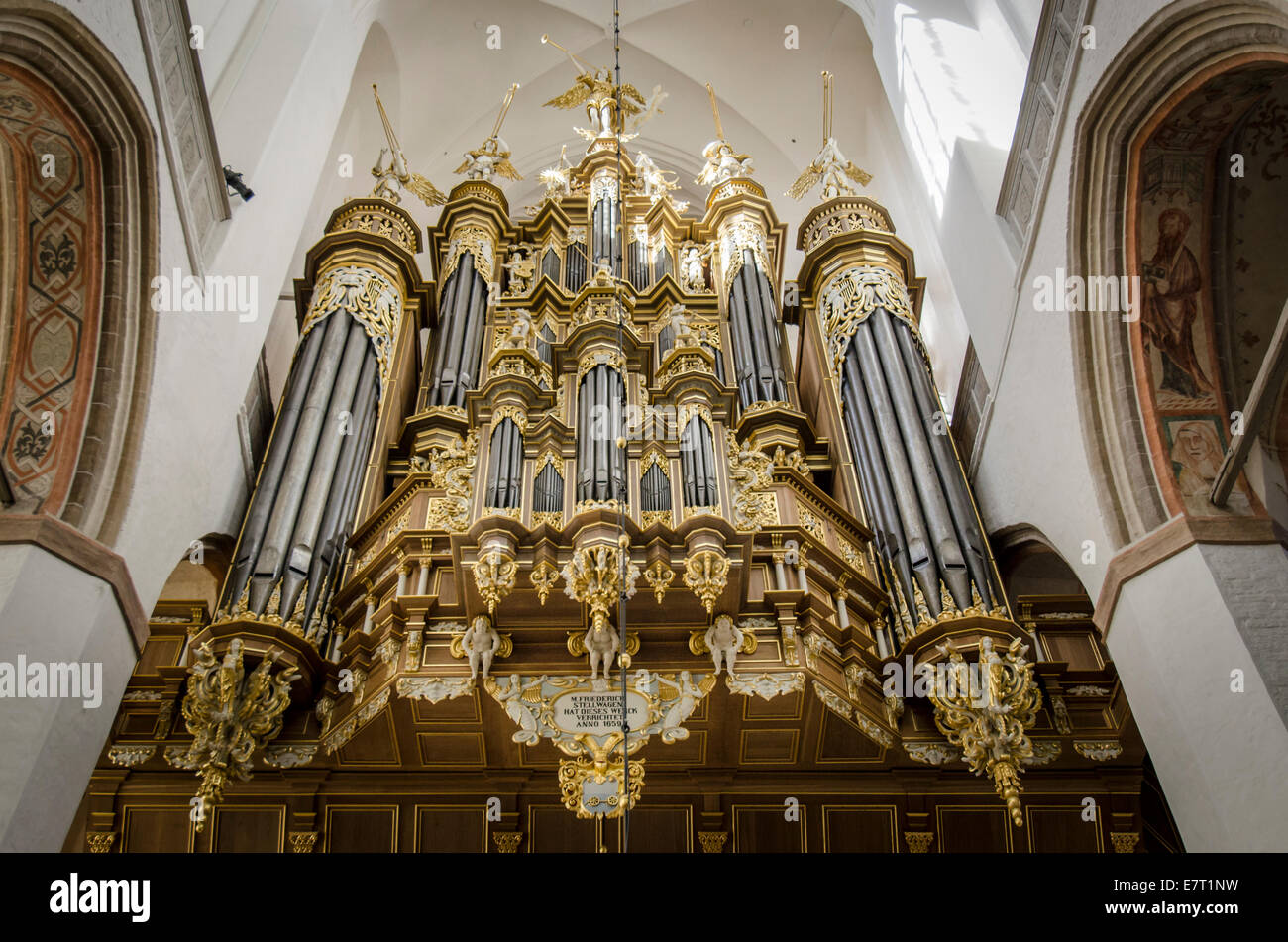The Stellwagen organ of St Mary’s Church, Stralsund, Germany Stock Photo