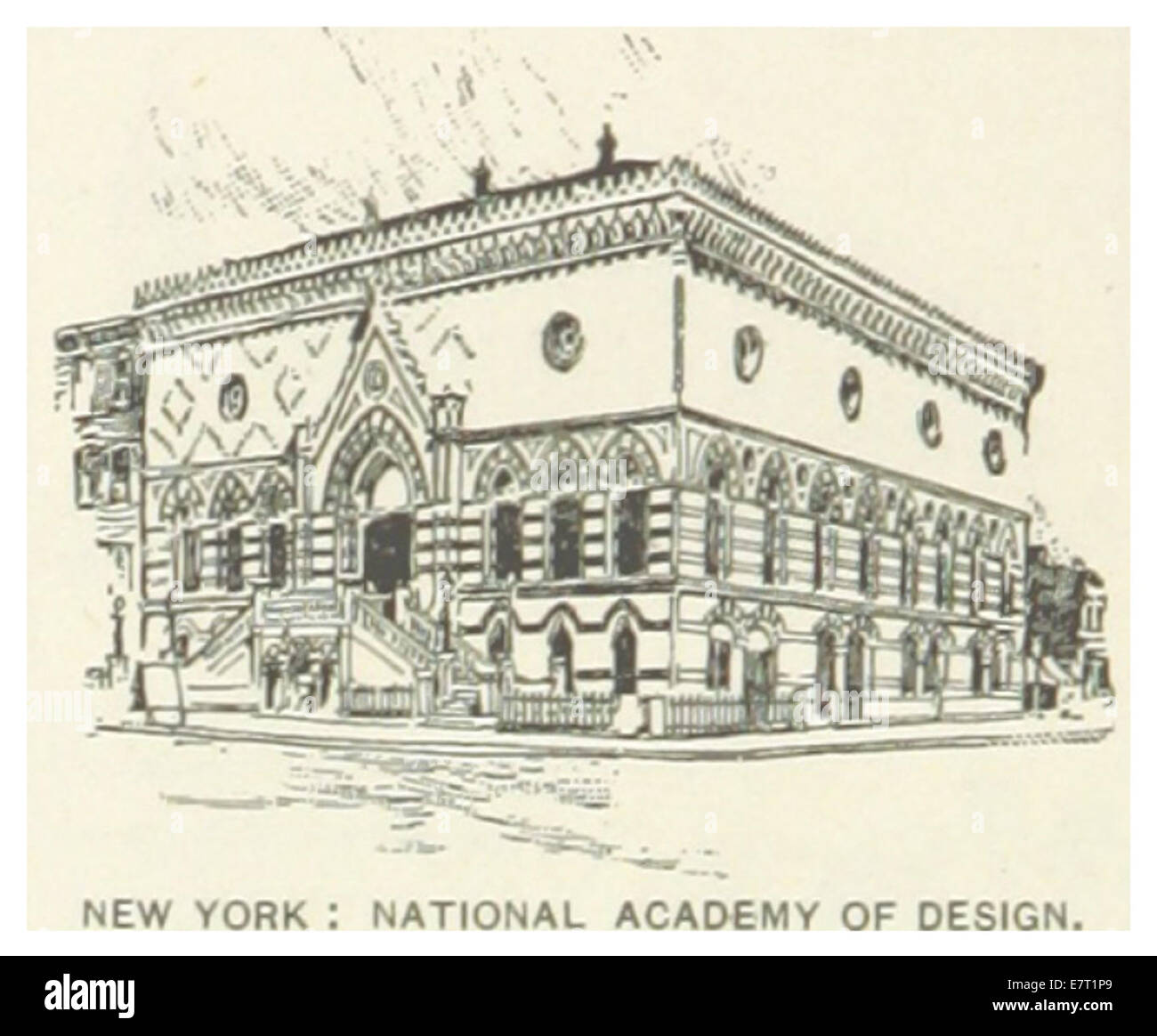 This 1891 illustration depicts the National Academy of Design in New