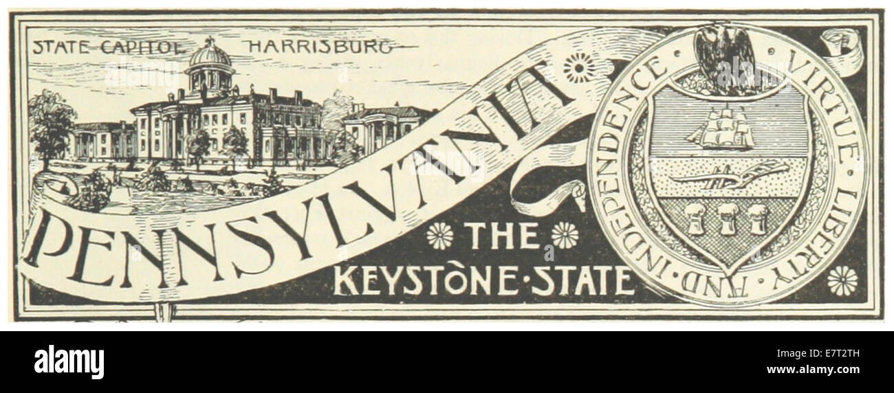 US-PA(1891) p711 The Keystone State Stock Photo - Alamy