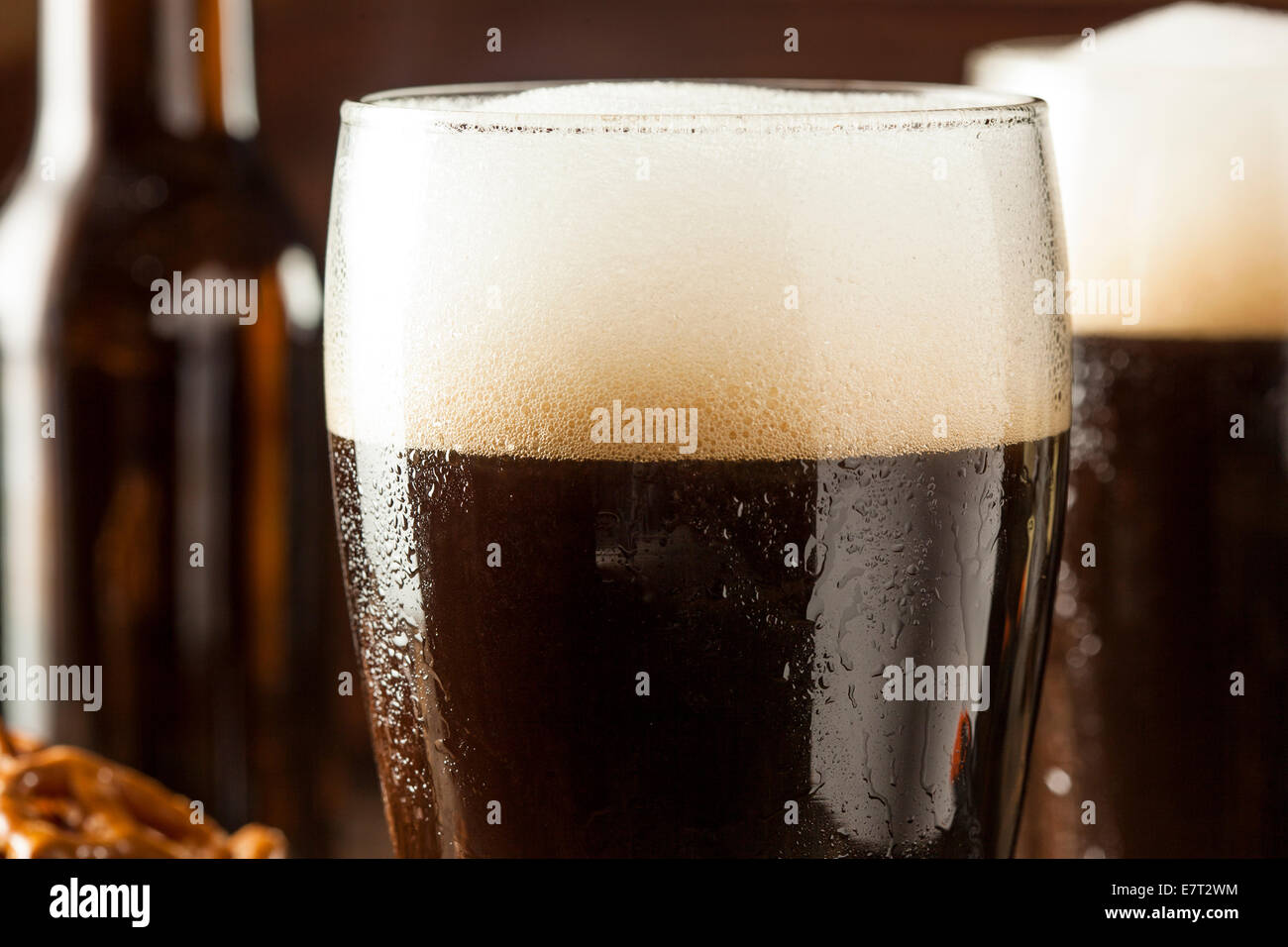 Refreshing Dark Stout Beer Ready to Drink Stock Photo Alamy
