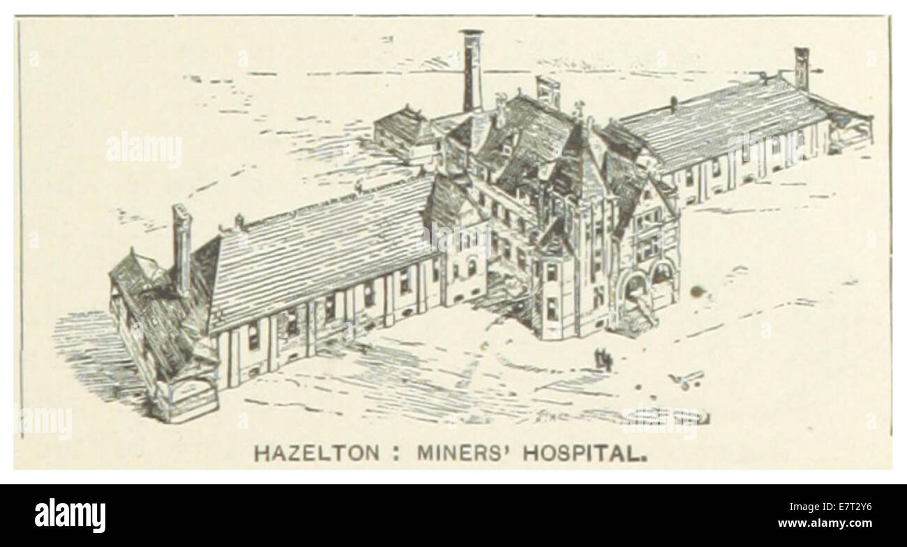 USPA(1891) p727 HAZELTON, MINERS' HOSPITAL Stock Photo Alamy