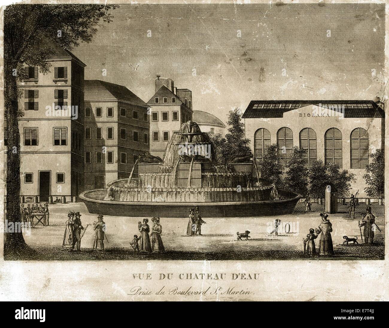 Daguerre S Diorama Chateau D Eau Paris Ca 13 Stock Photo Alamy