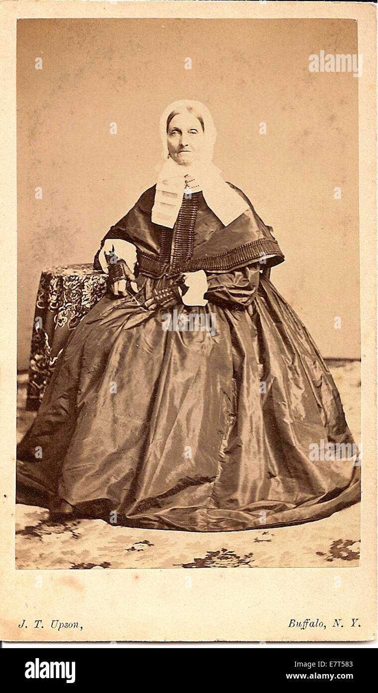 Portrait of Mrs. Street.  Date: [1860]  Photographer: J.T. Upson, Buffalo NY Portrait of Mrs Street 7449749146 o Stock Photo