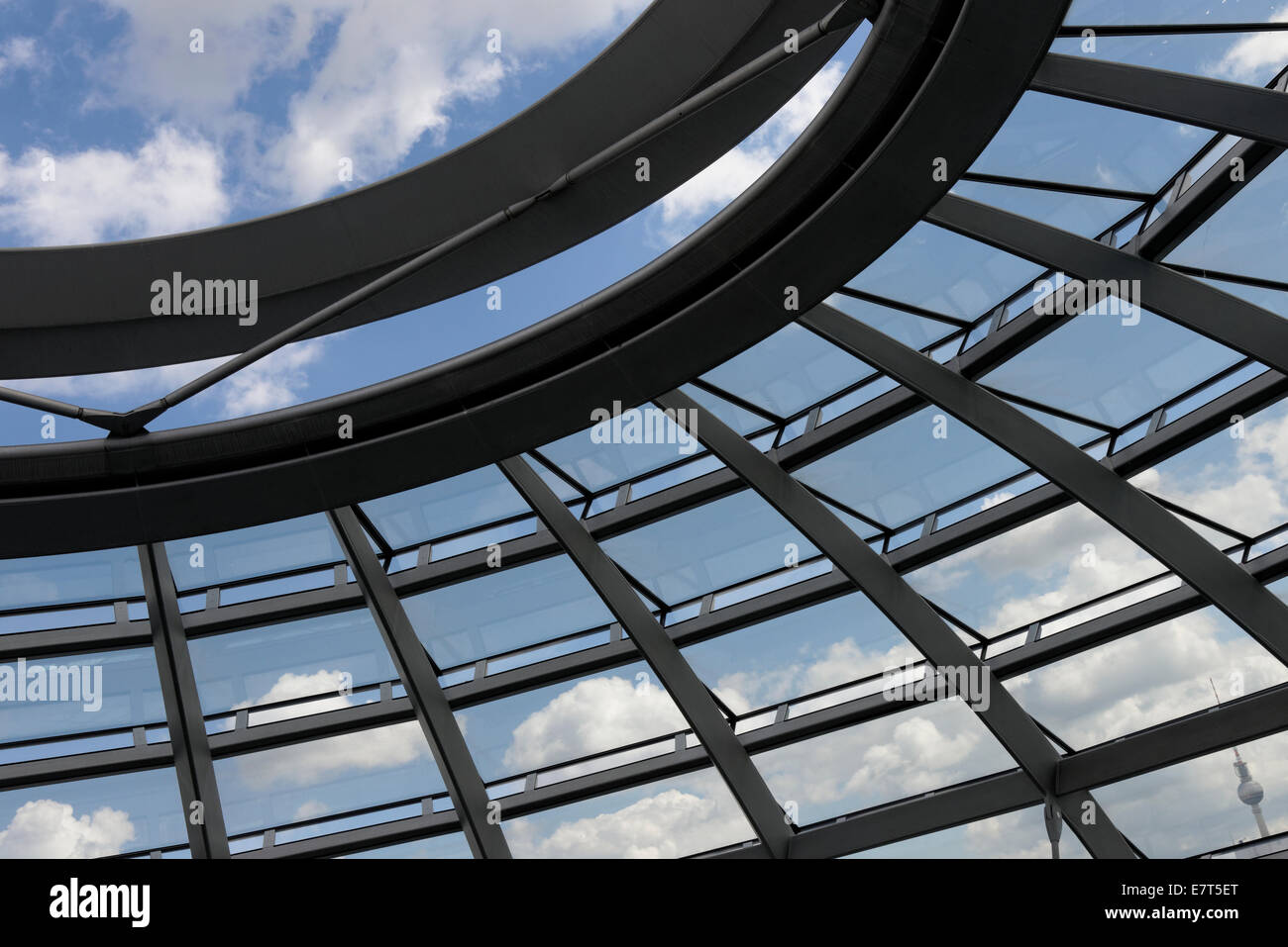 Open roof the Deutscher Bundestag Stock Photo