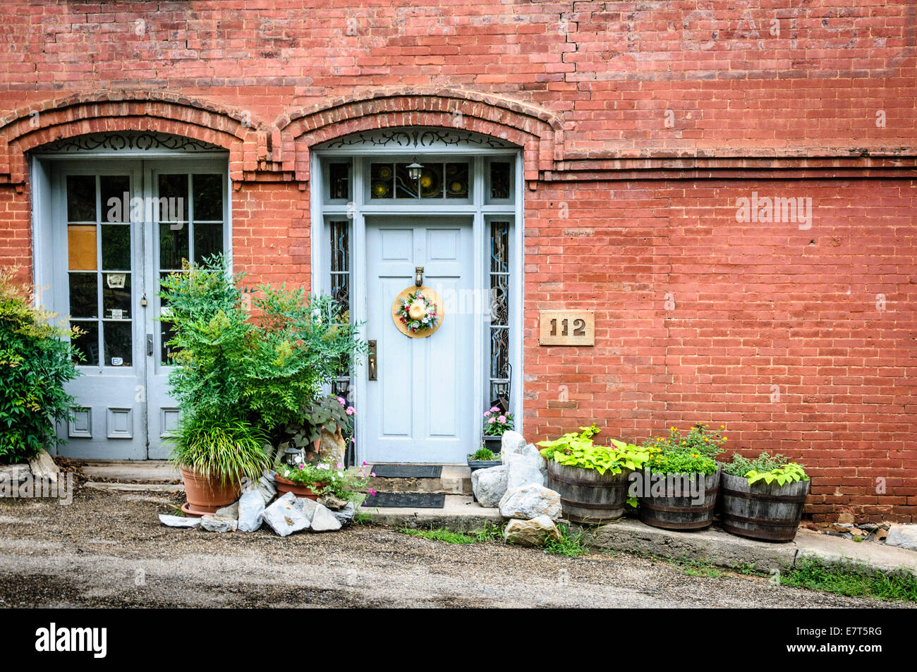 Doors and Barrel Planters, Wharf Area Historic District, Staunton