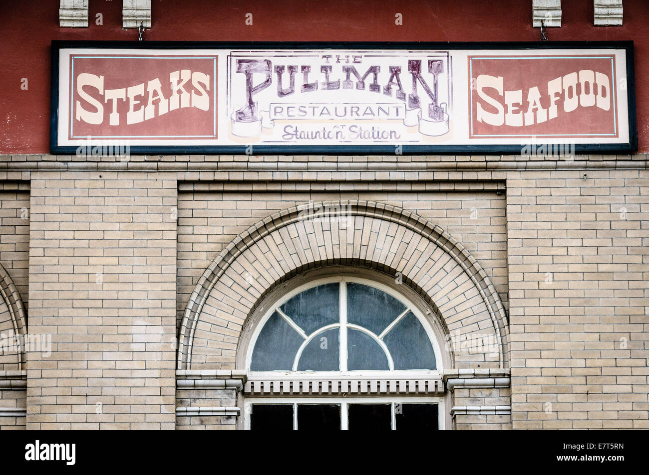 Pullman Restaurant, Staunton Railroad Station, Middlebrook Avenue, Virginia Stock Photo