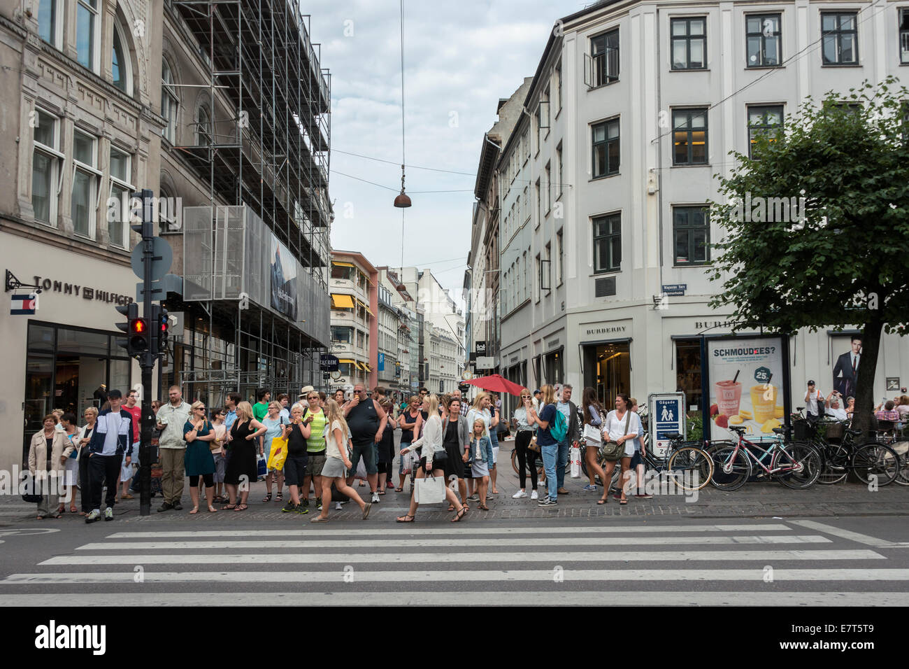 Ostergade pedestrian street, Copenhagen, Stock Photo - Alamy