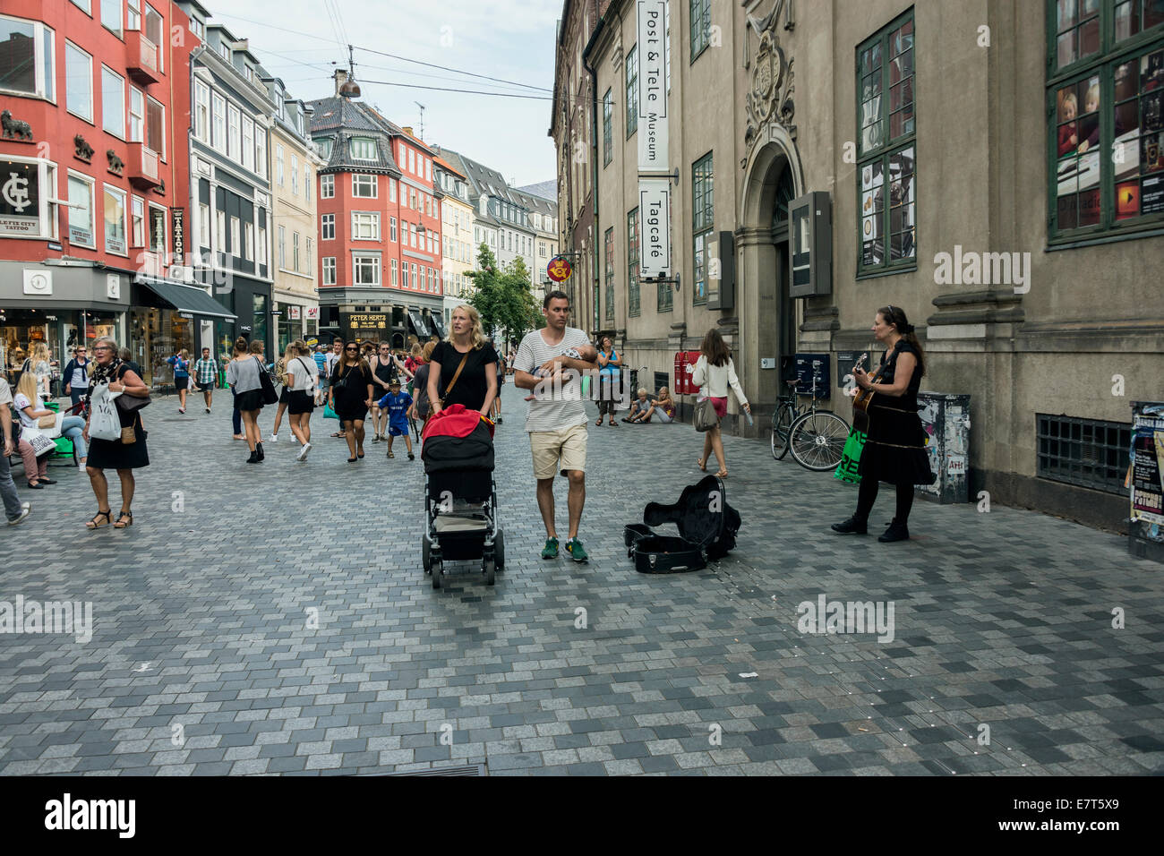 Kobmagergade pedestrian street 2, Copenhagen, Denmark Stock Photo - Alamy