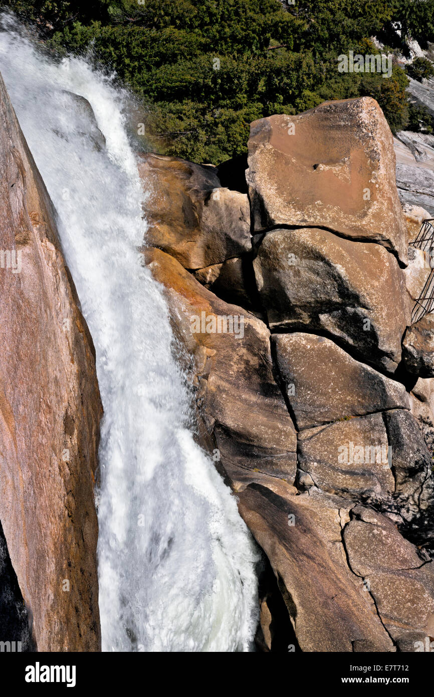 CA02303-00...CALIFORNIA - The Merced River at the top of Nevada Fall in Yosemite National Park. Stock Photo