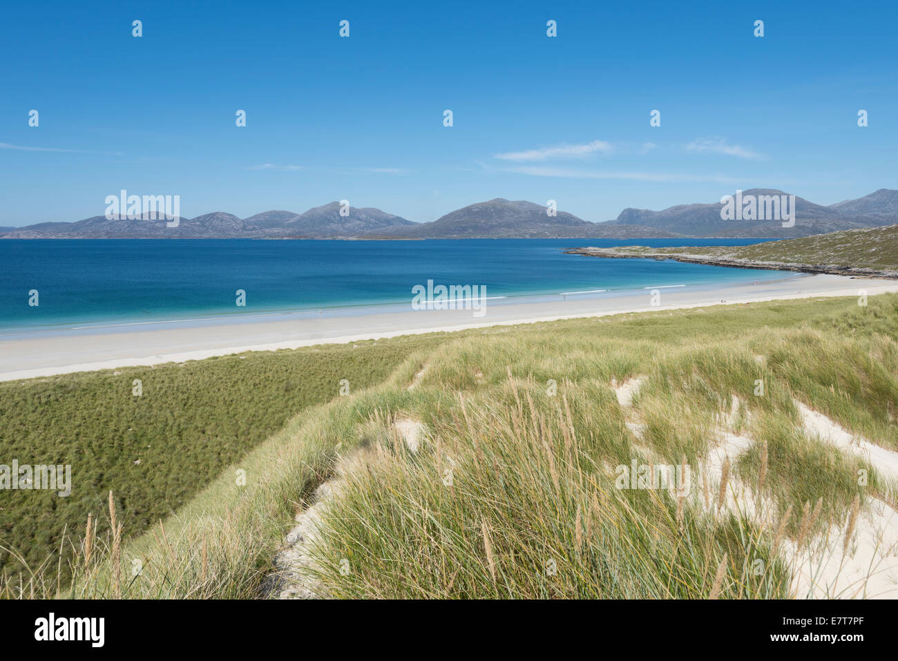 Luskentyre Losgaintir beach and the south Harris hills, Isle of Harris, Outer Hebrides, Scotland