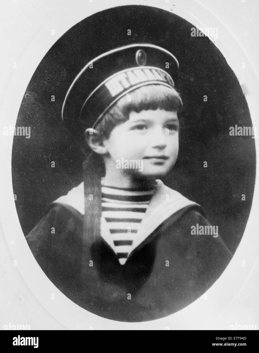 Czarewitch, 1909. Alexei Nikolaevich Romanov (1904-1918), son of Czar Nicholas II and Alexandra. Stock Photo