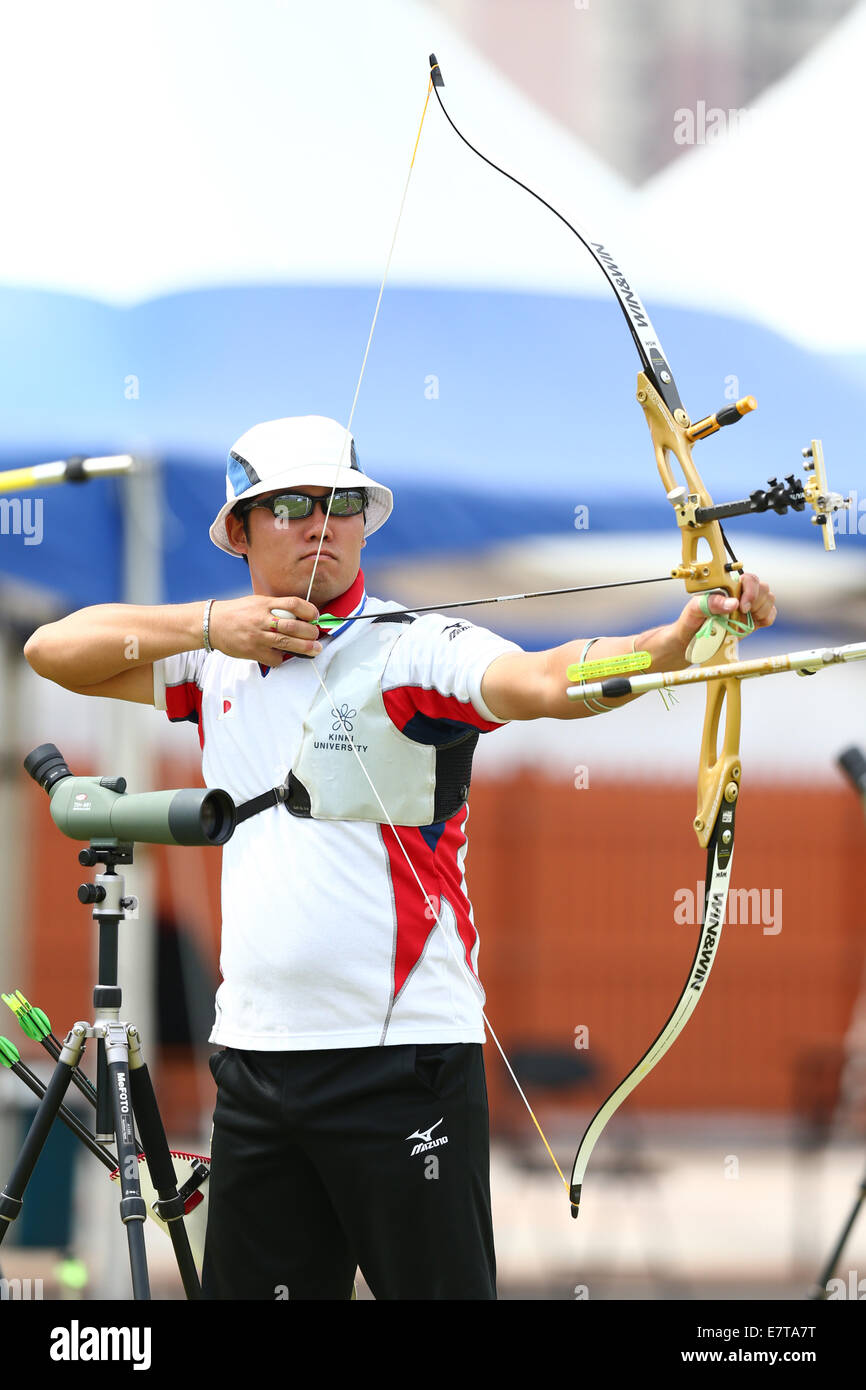 Incheon South Korea 23rd Sep 2014 Takaharu Furukawa Jpn Archery Mens Recurve At Gyeyang 9181