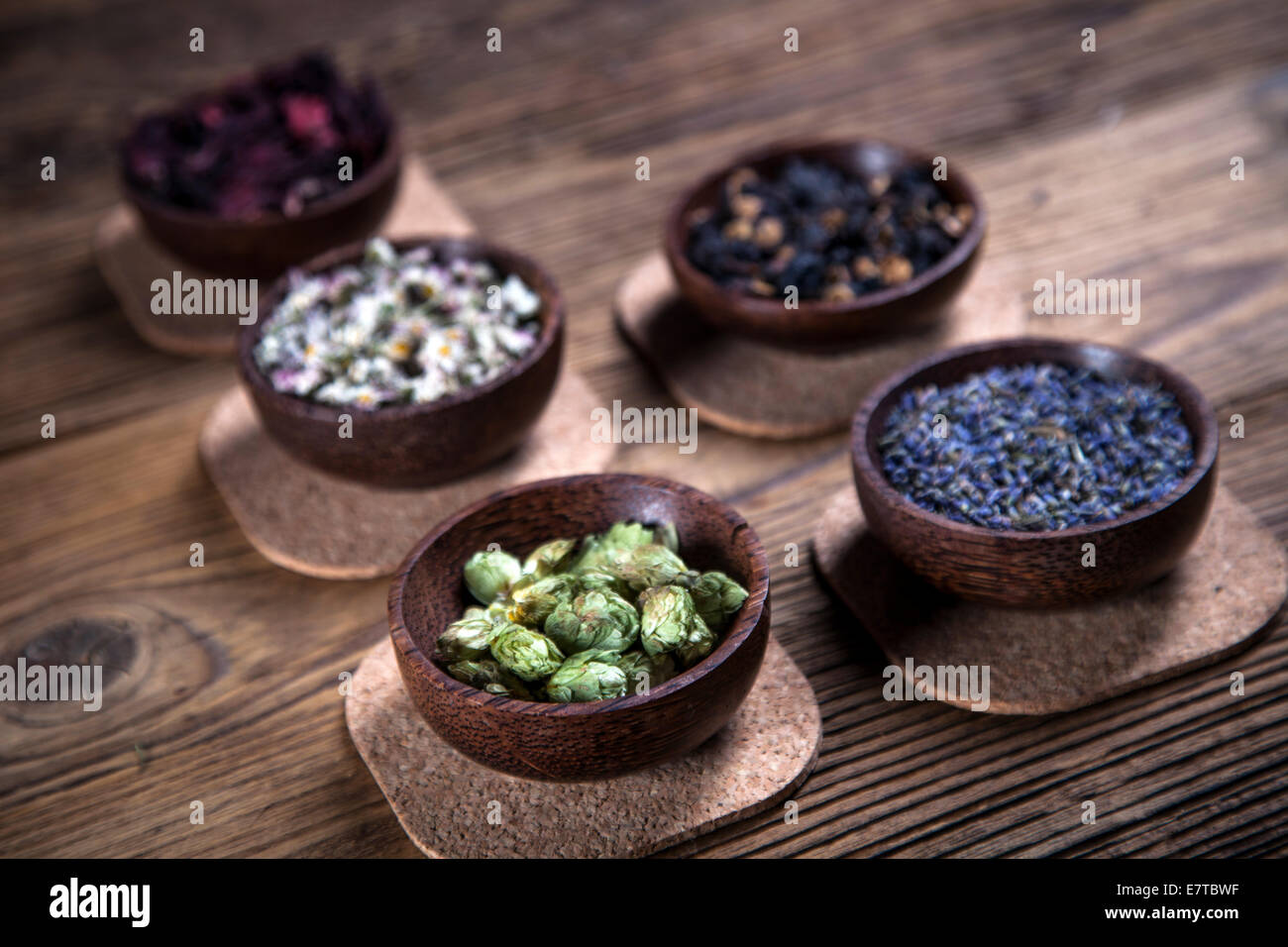 The ancient Chinese medicine, herbs and infusions. Natural flowers