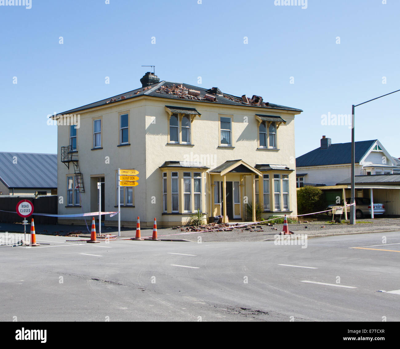 Earthquake Damage around Kaiapoi, just north of Christchurch, New
