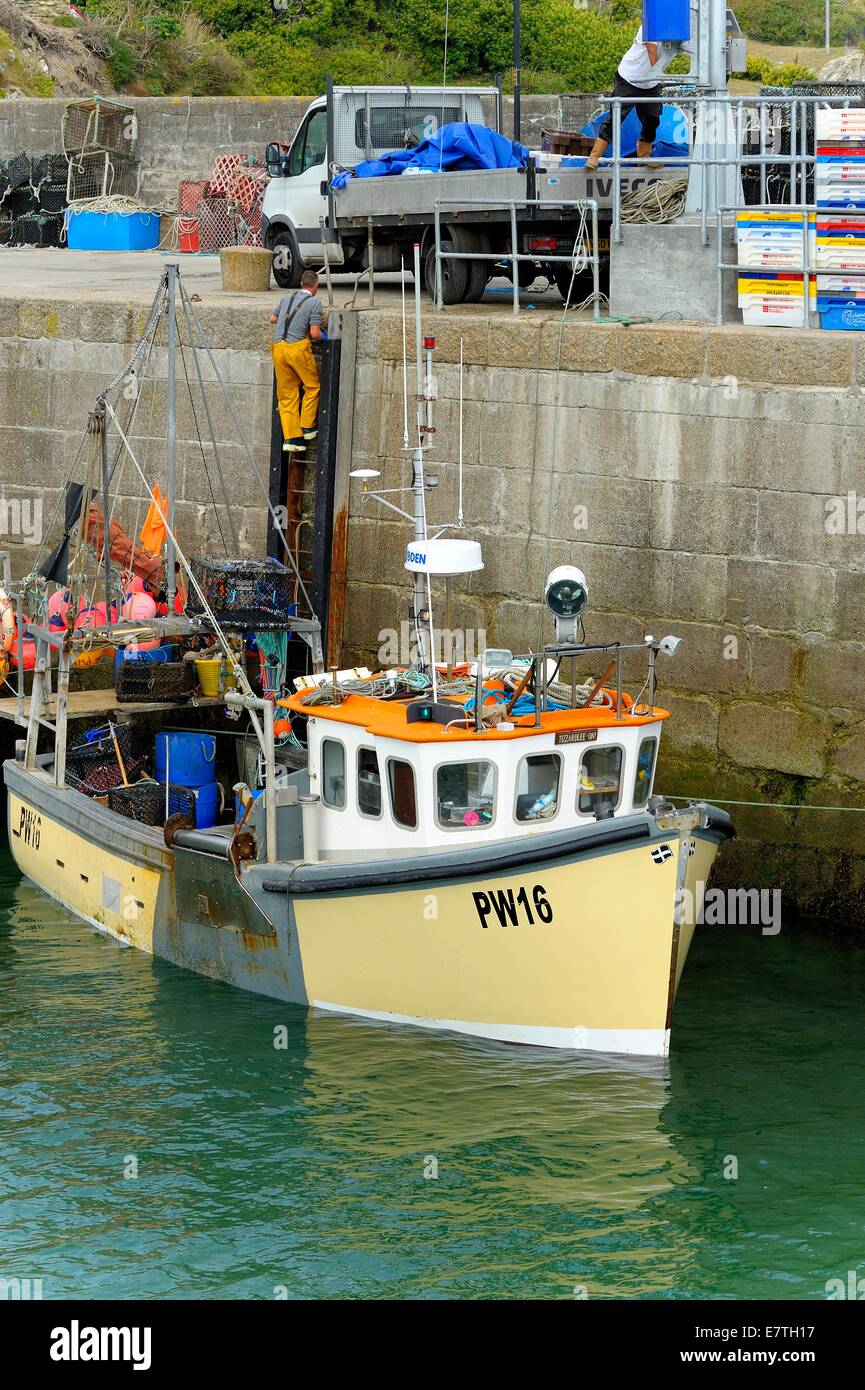 Fishing trawler in harbour hires stock photography and images Alamy