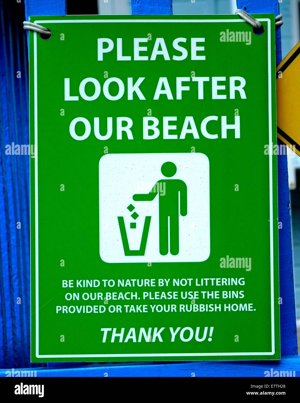 Please look after our beach sign England uk Stock Photo