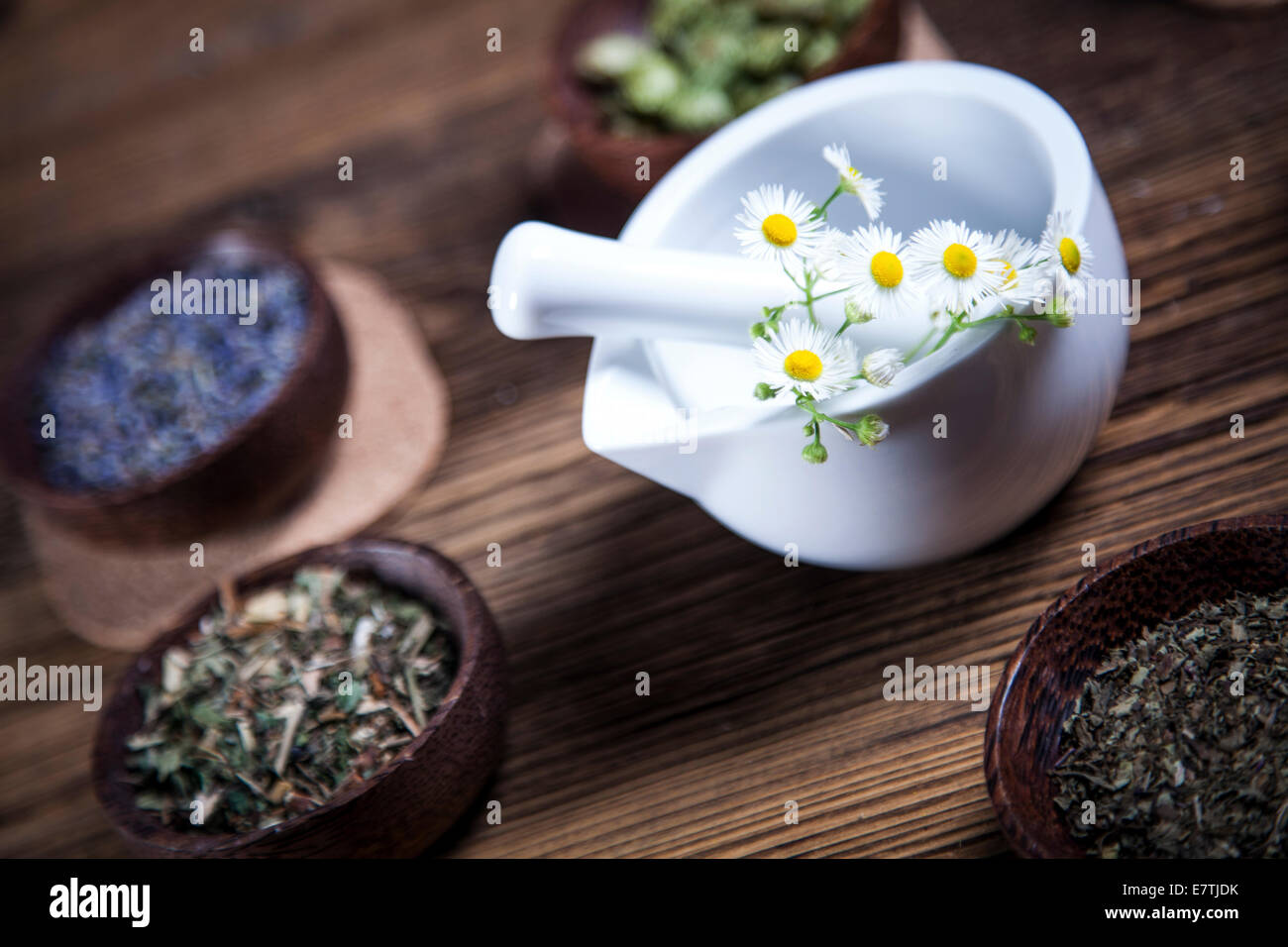 The ancient Chinese medicine, herbs and infusions. Natural flowers