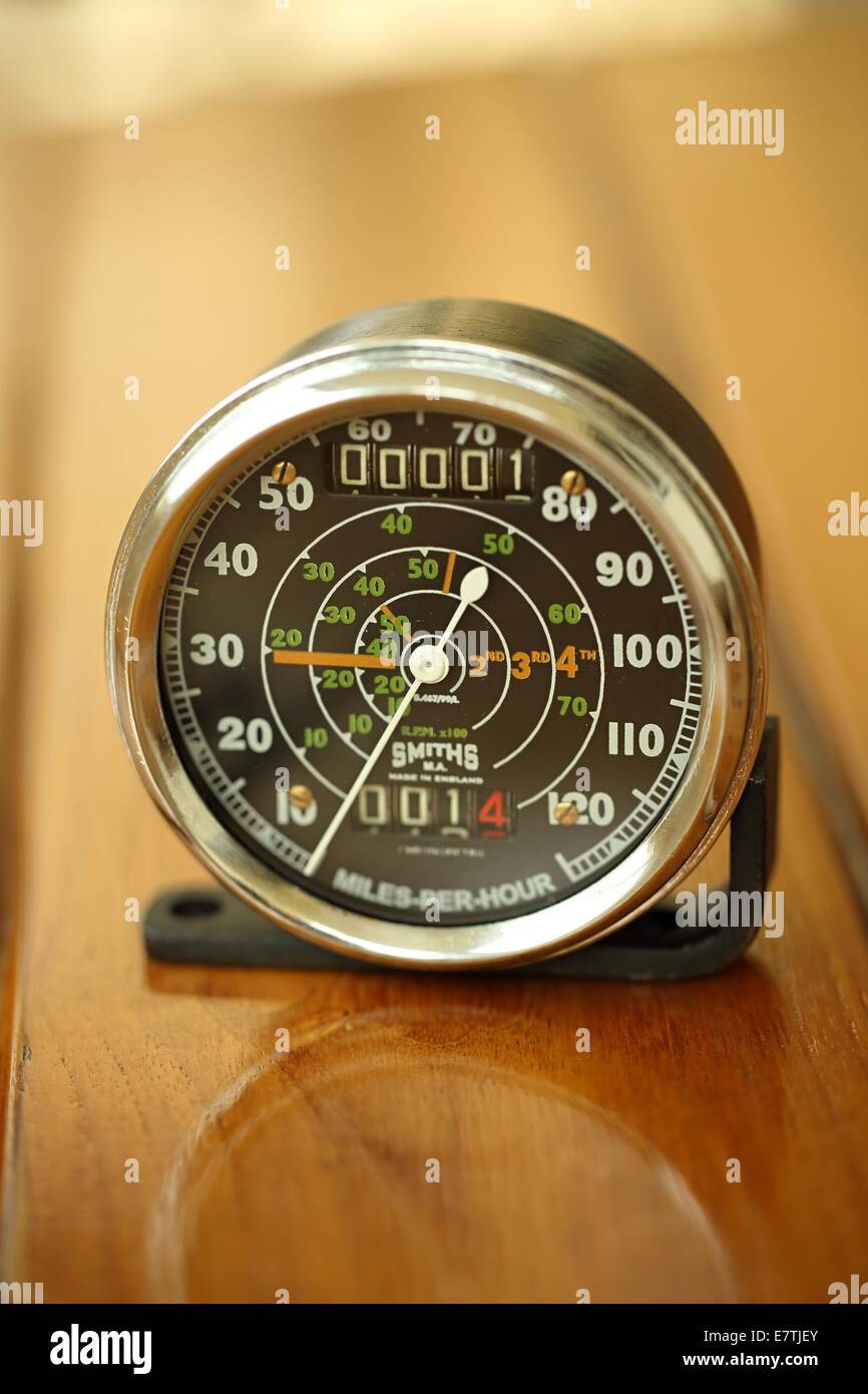 Smiths Chronometric speedometer made in England Stock Photo Alamy
