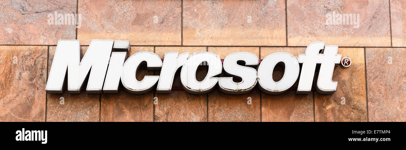 Microsoft Corporation headquarter. Microsoft is multinational corporation that develops, supports and sells computer software Stock Photo