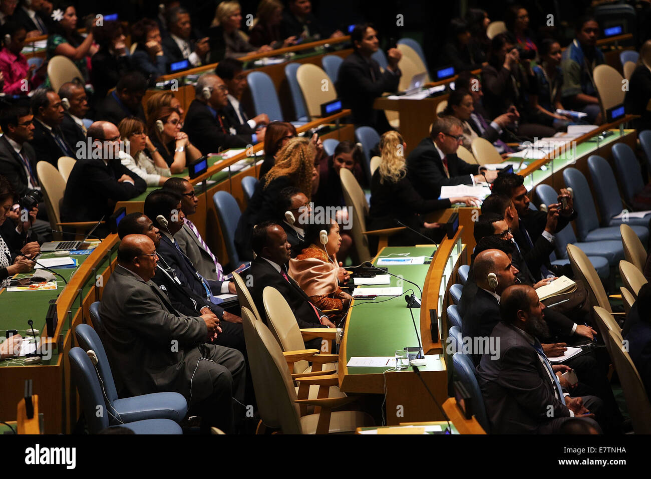 New York Usa 23rd September 2014 Dignitaries Listen As President