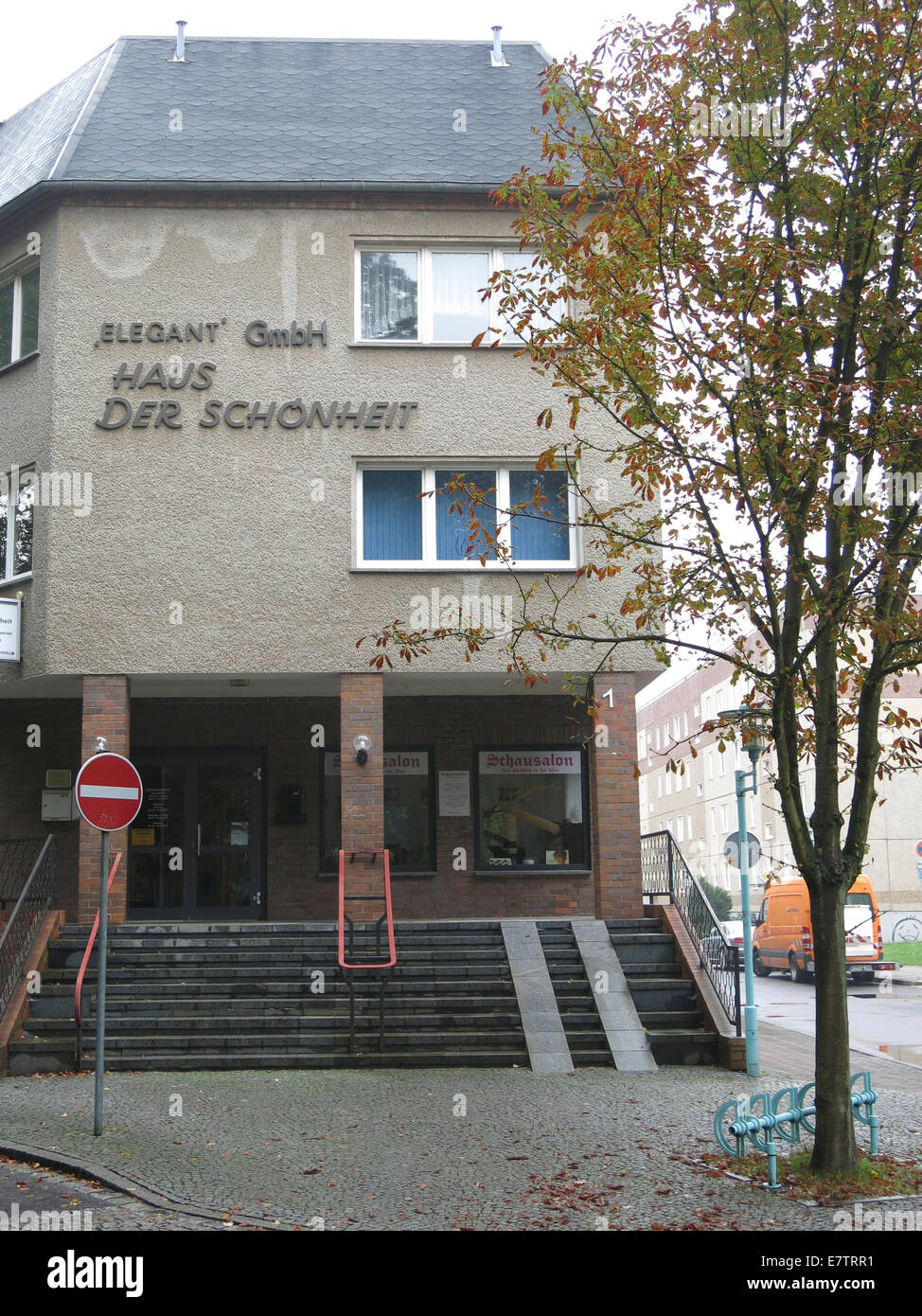 Alter Friseursalon in Spremberg Stock Photo