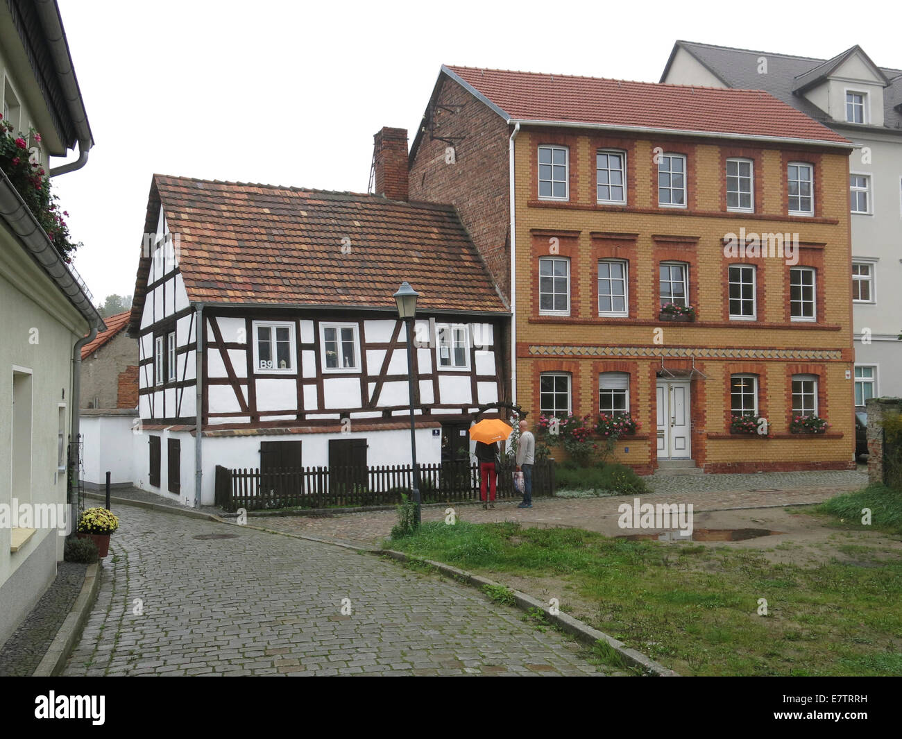 Altes kleines Haus in Spremberg Stock Photo