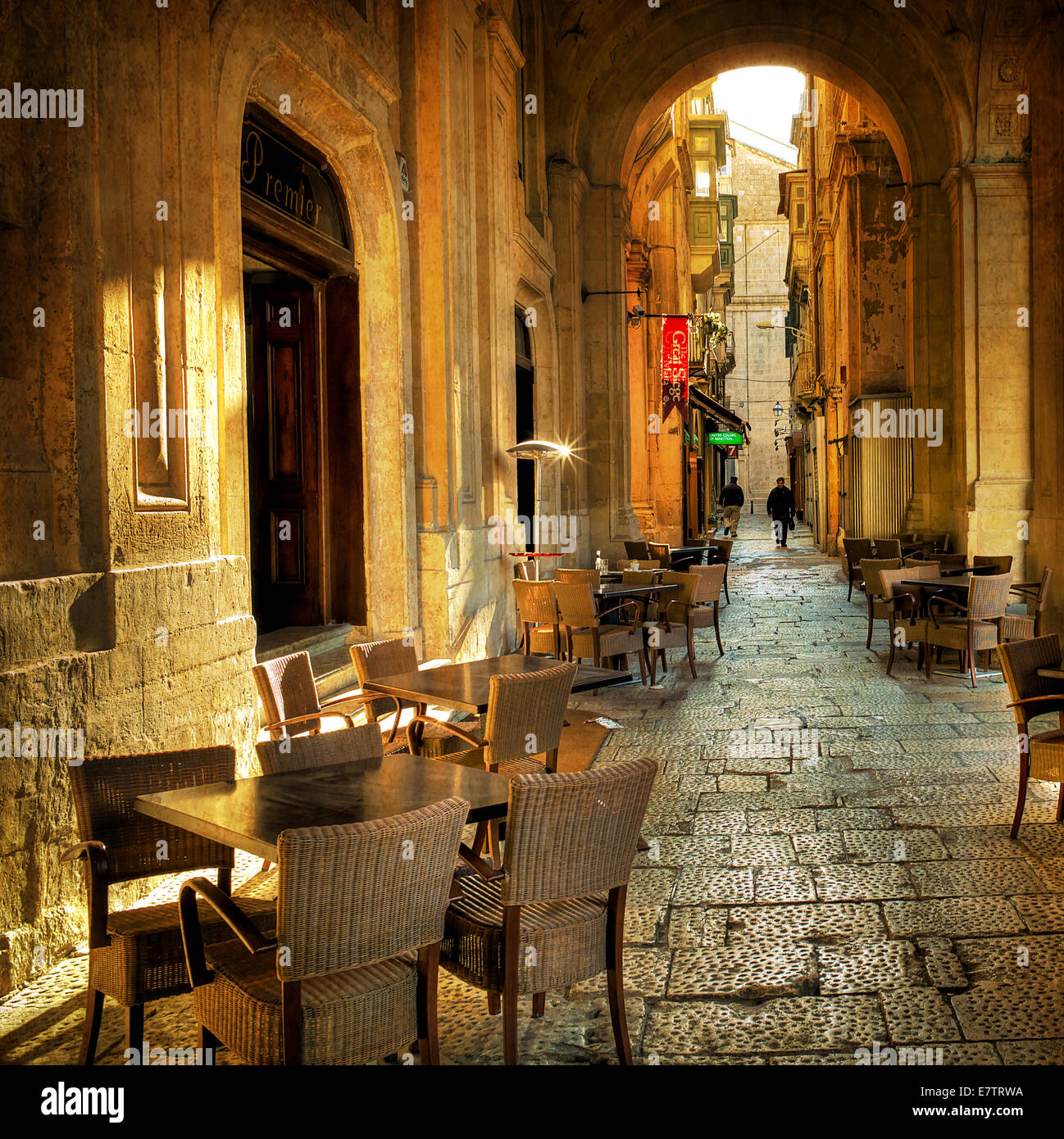 Cafe scene in valletta hi-res stock photography and images - Alamy