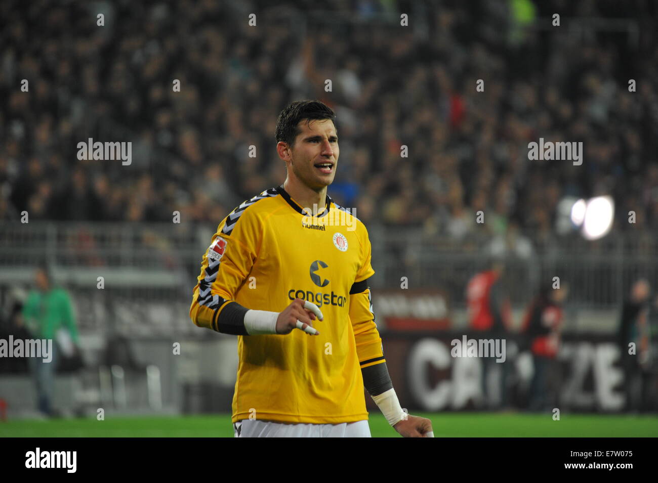 FC St. Pauli Keeper Philipp Heerwagen, DFB-Pokal, Hamburg, Germany. Editorial use only. Stock Photo