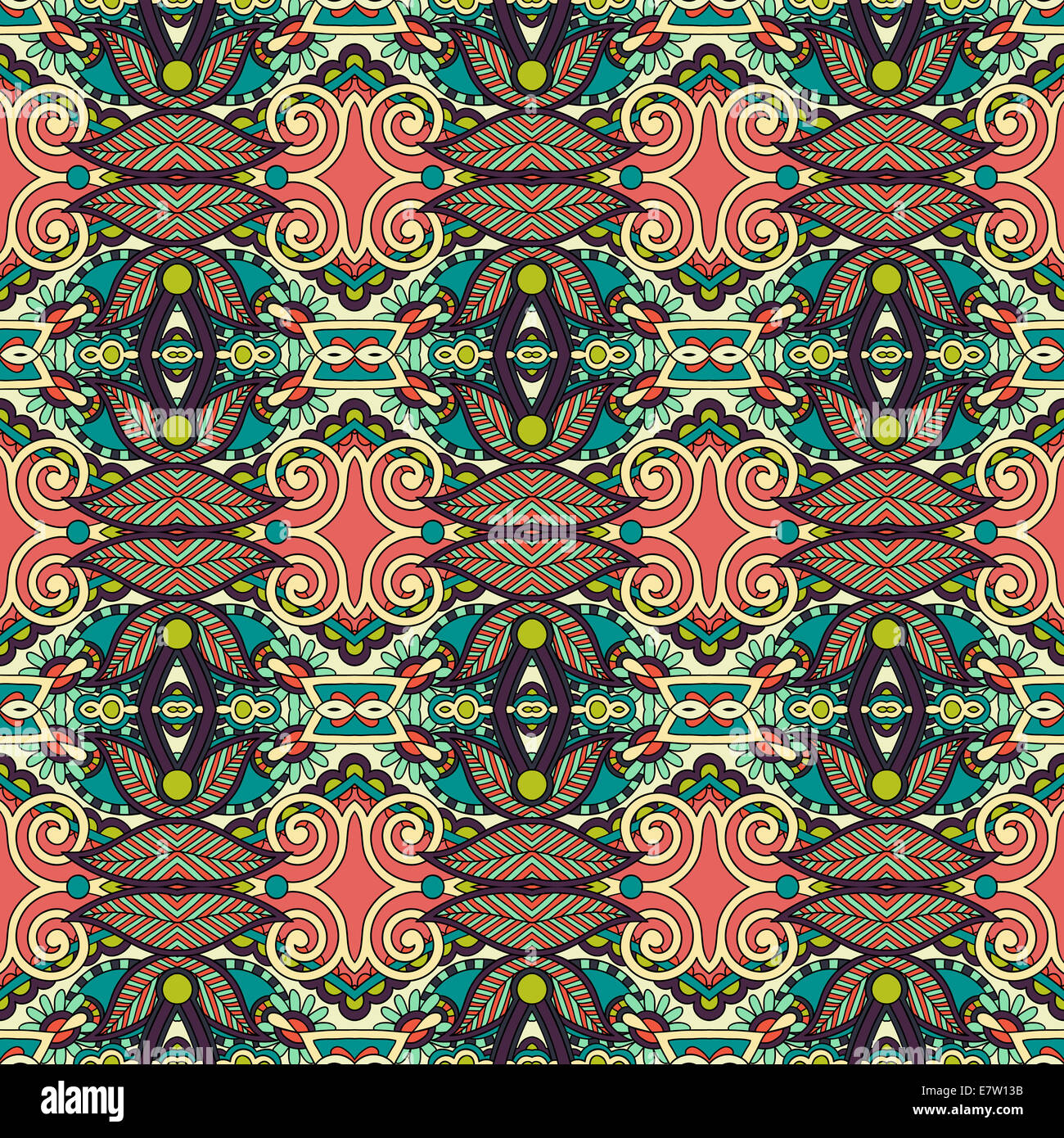 seamless geometry vintage pattern, ethnic style ornamental backg Stock ...