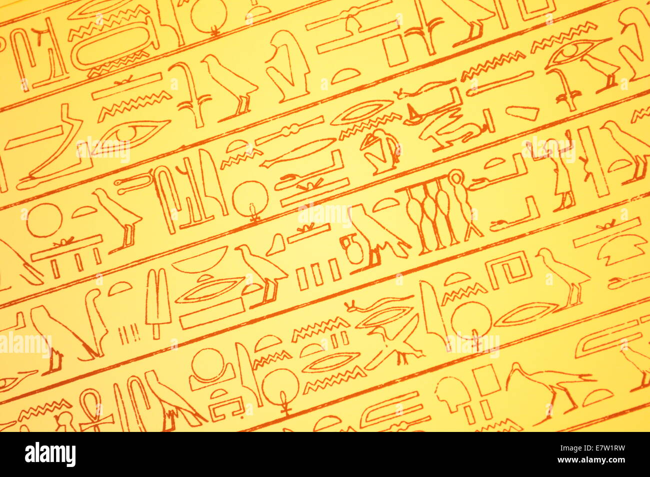 Abstract background with Egyptian hieroglyphs Stock Photo