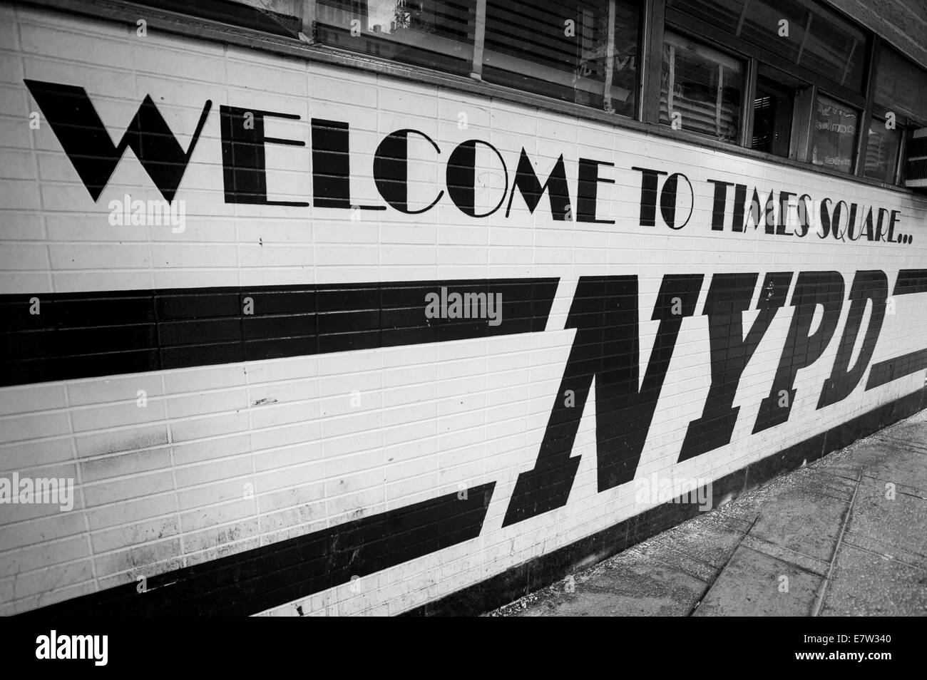 Welcome to Times Square. NYPD. Stock Photo