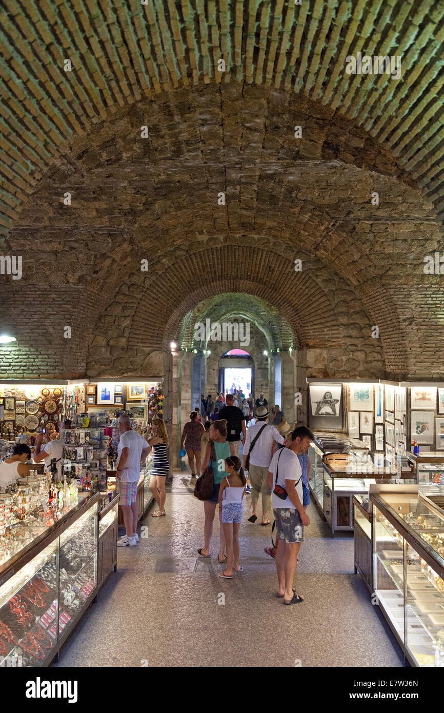 underground complex, Diocletian's Palace, Split, Dalmatia, Croatia Stock Photo