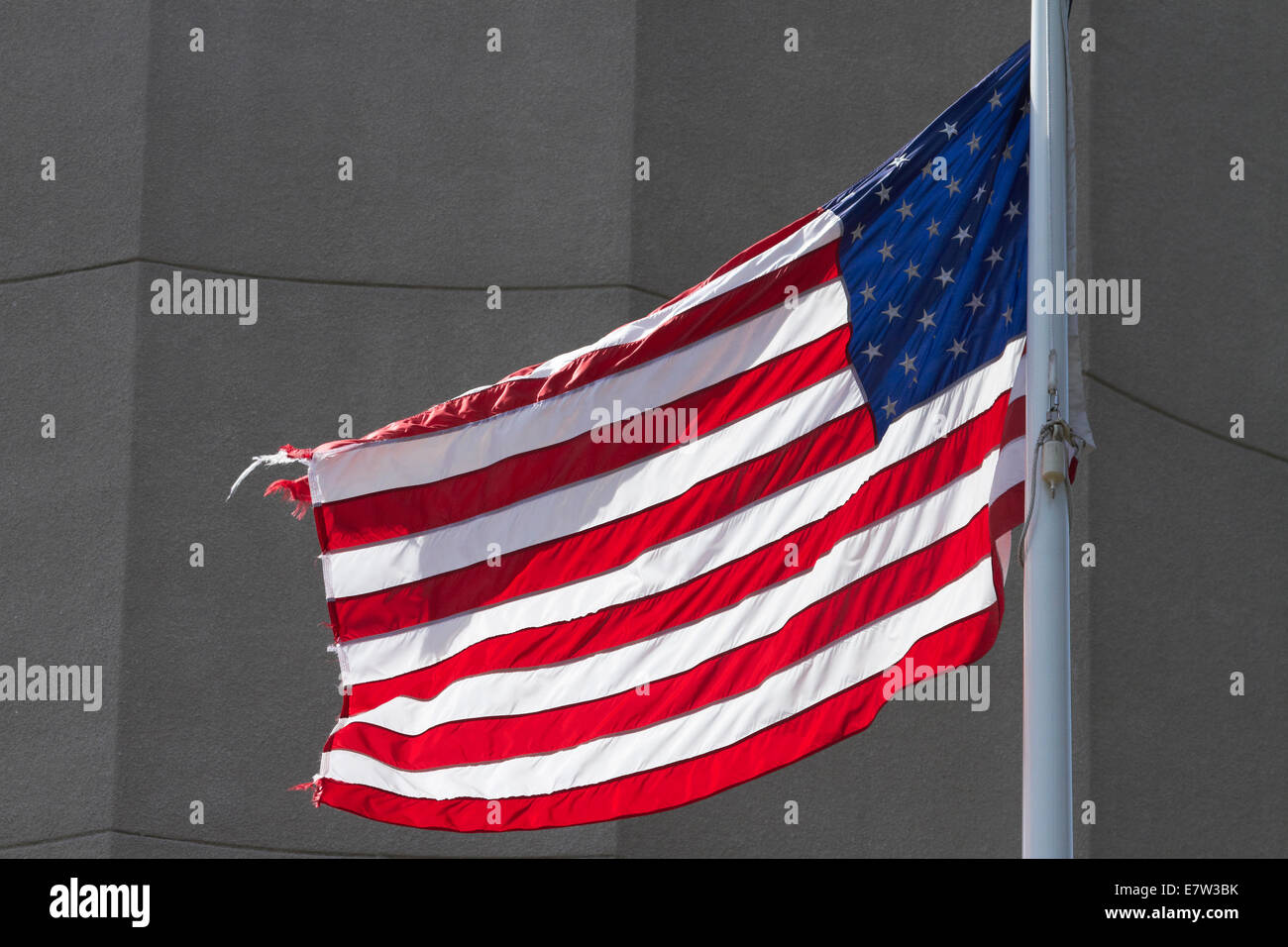 US Flag, downtown San Francisco, California, USA Stock Photo