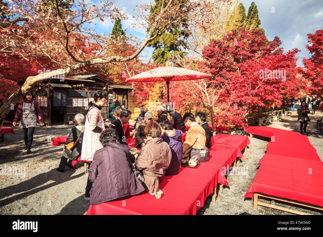 Kyoto, Japan - November 26, 2013: Autumn Colors in Eikando Temple, Kyoto, Kansai, Japan Stock Photo