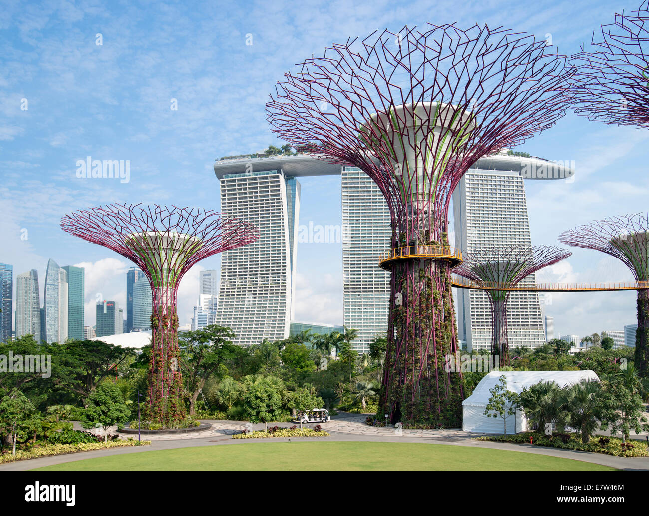 Gardens by the Bay in Singapore Stock Photo