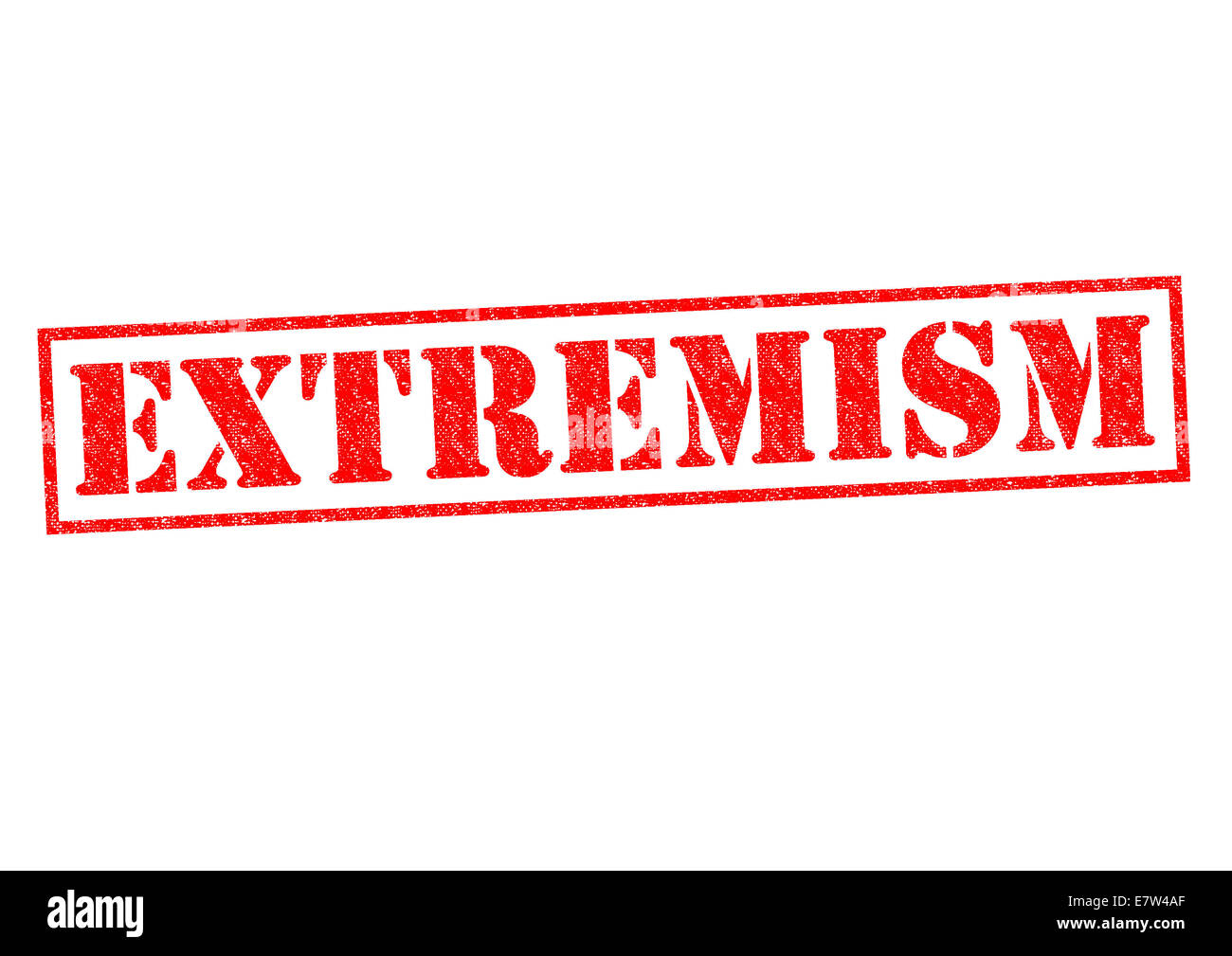 EXTREMISM red Rubber Stamp over a white background. Stock Photo