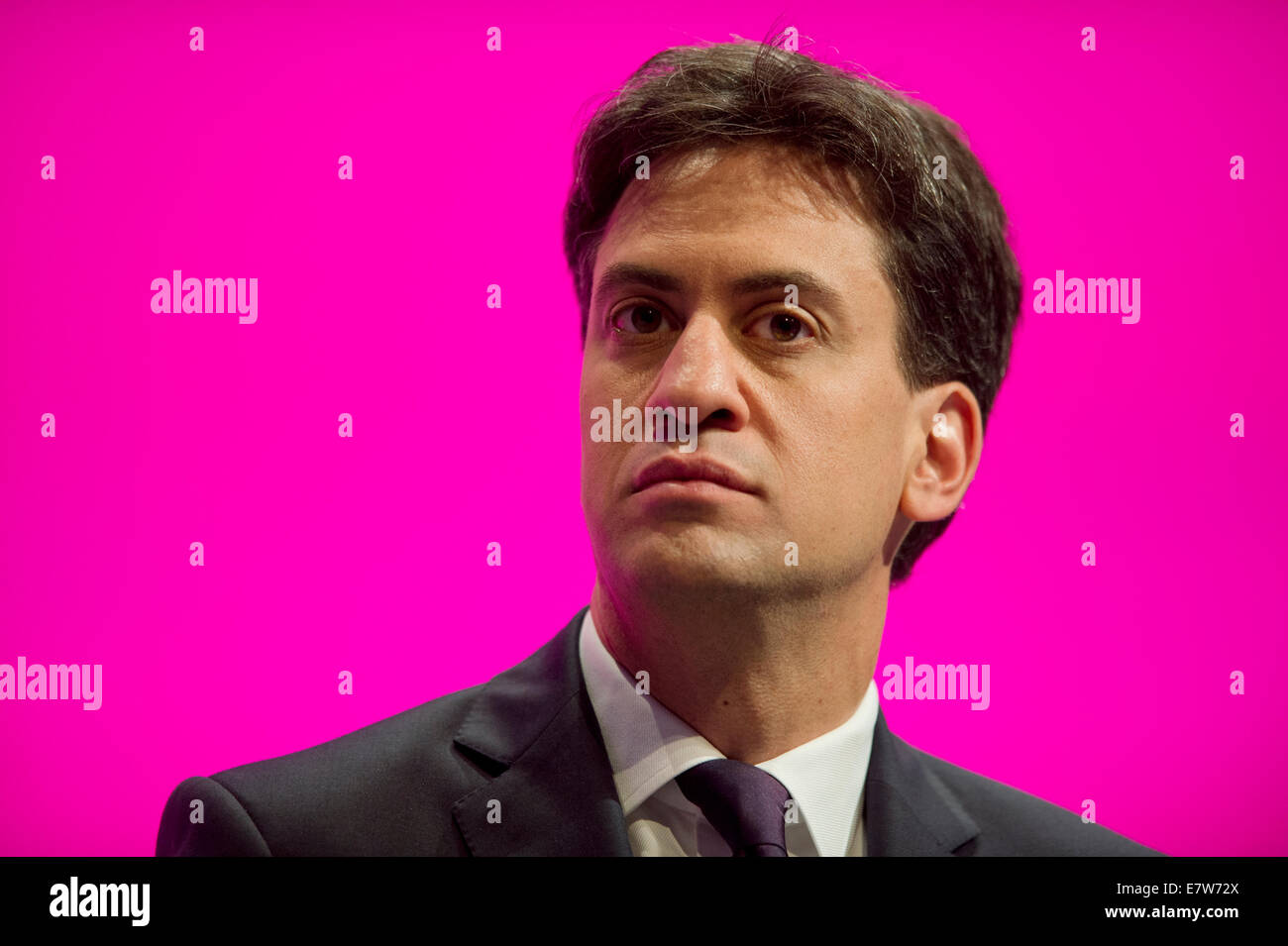 MANCHESTER, UK. 24th September, 2014. Labour Leader Ed Miliband during day four of the Labour Party's Annual Conference taking place at Manchester Central Convention Complex Credit:  Russell Hart/Alamy Live News. Stock Photo