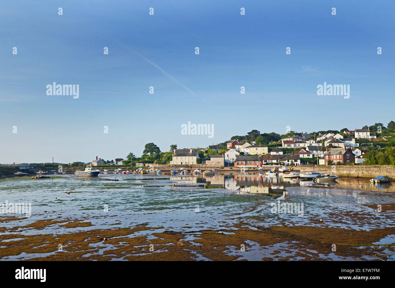 The tidal harbour at Cockwood, Devon. Stock Photo